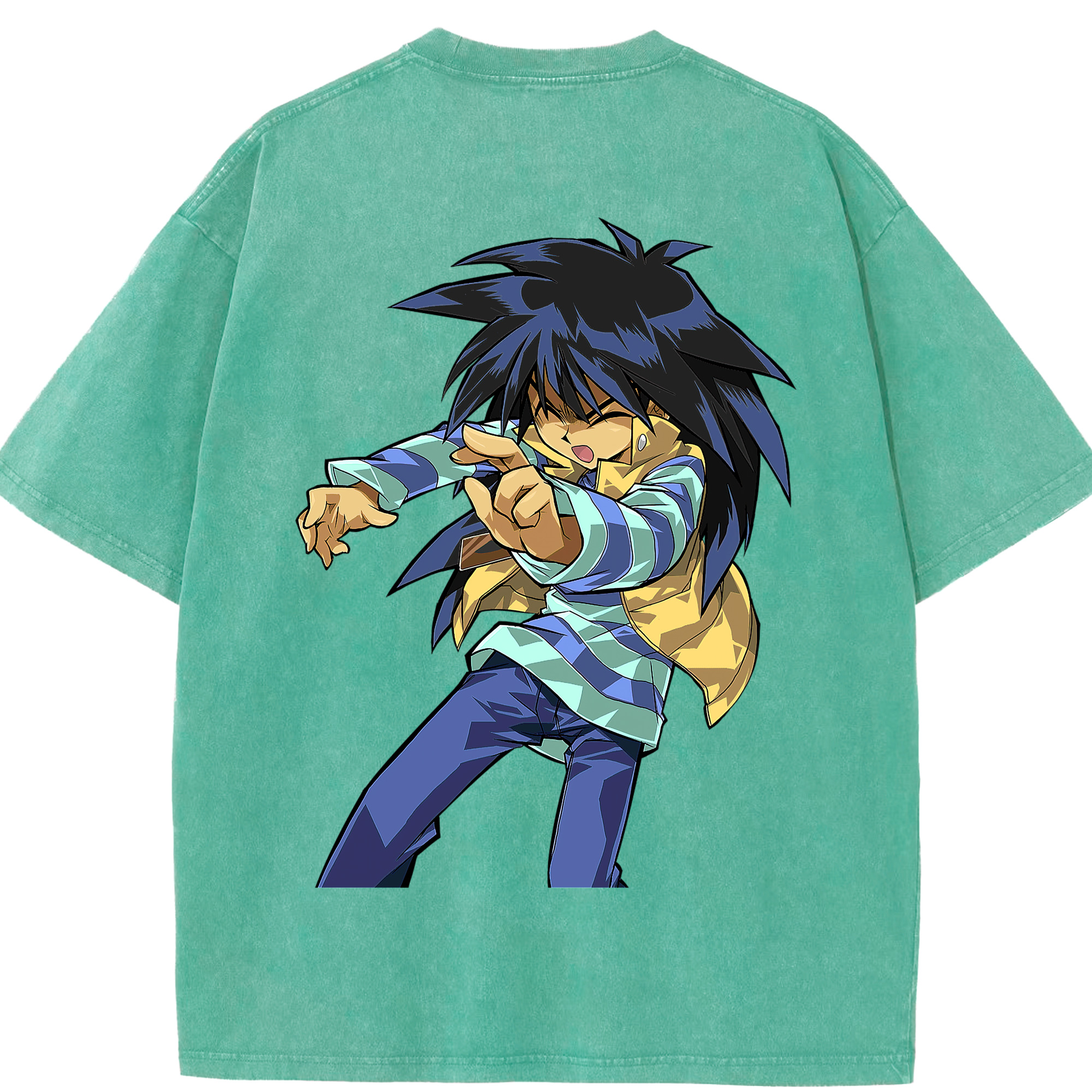（画像用） 遊☆戯☆王 Yu-Gi-Oh! 綿100% ヴィンテージ風 半袖Tシャツ（背面プリント）